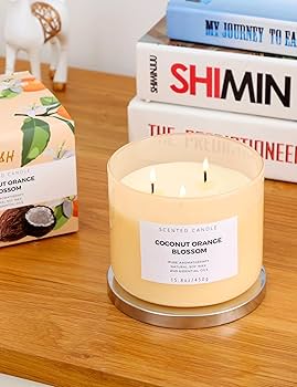 Amazon.co.jp: ココナッツオレンジブロッサム 3芯キャンドル